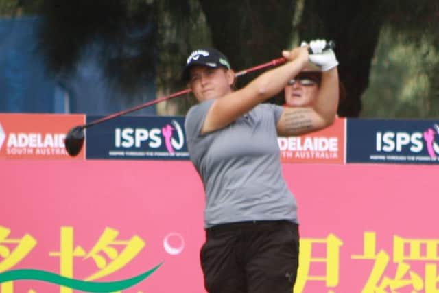 Michele Thomson carded a bogey-free eight-under-par 64 in the second round to set a new course record