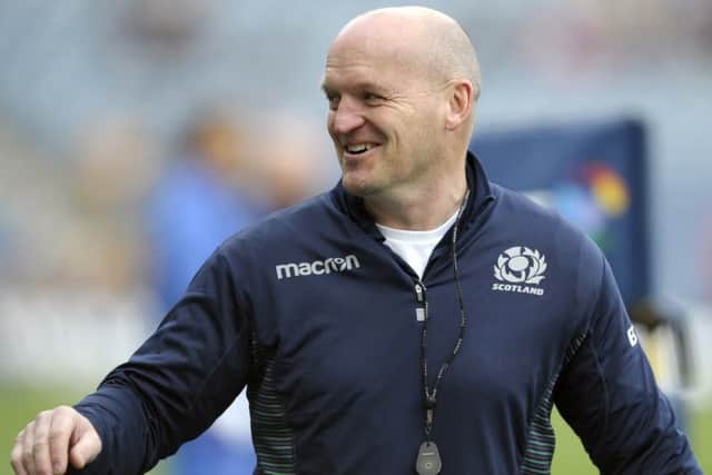 Gregor Townsend takes charge of the Scotland team for the first time at Murrayfield. Picture: Neil Hanna