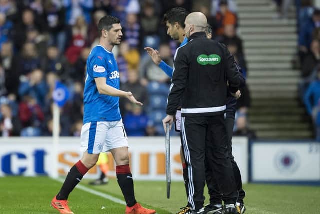 Graham Dorrans was subbed off during Rangers 1-1 draw with Kilmarnock in October. Picture: SNS