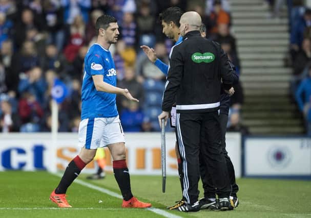 Graham Dorrans was subbed off during Rangers 1-1 draw with Kilmarnock in October. Picture: SNS