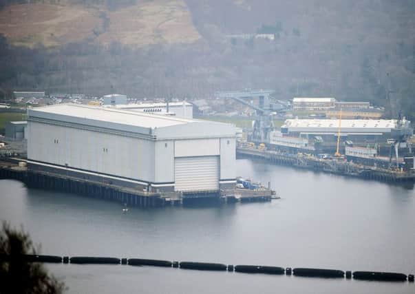 The Faslane naval base has been highlighted a site that could be at risk. Picture: Getty Images