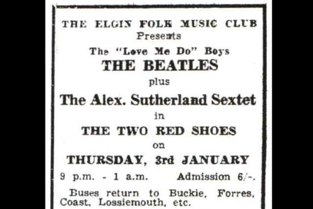 The flyer for 1963 gig of the "Love Me Do" boys - aka The Beatles. PIC: Scotbeat.