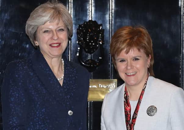Nicola Sturgeon and Theresa May meeting at 10 Downing Street (Picture: Getty Images)