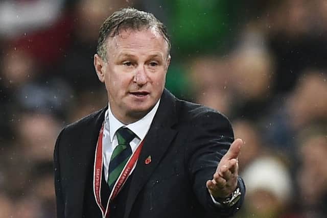 Michael O'Neill shouts instructions during the World Cup Qualifier Play-Off between Northern Ireland and Switzerland. Picture: Getty Images