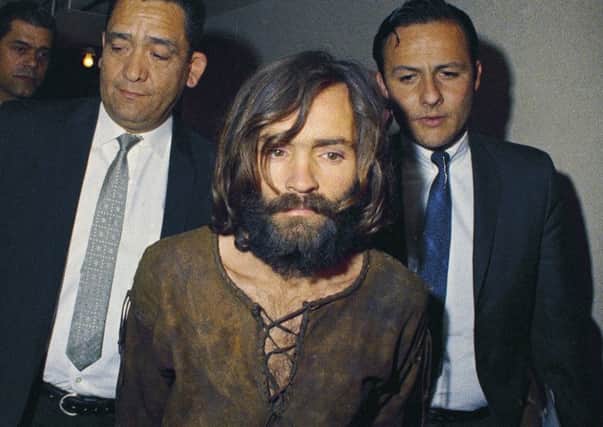 Charles Manson after his arrest over the Sharon Tate murders. Picture: AP