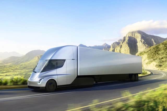 The new electric lorry. (Tesla via AP)