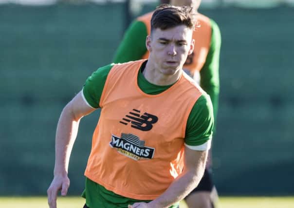 Celtic's Kieran Tierney in training at Lennoxtown. Picture: Alan Harvey/SNS