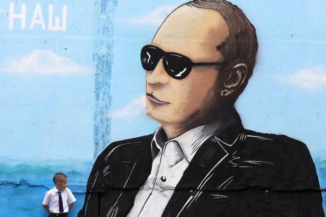 Graffiti of Putin in Crimea. Picture: Yuri Lashov/Getty