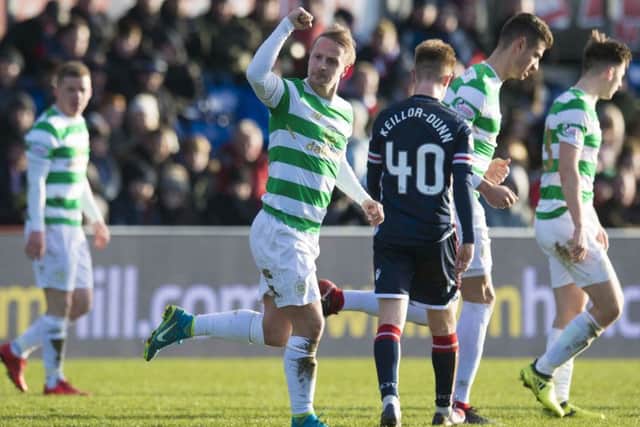 Celtic's Leigh Griffiths celebrates his goal. Picture: SNS/Craig Williamson