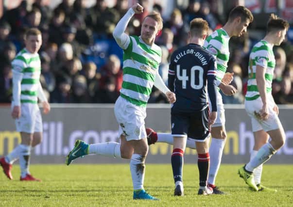 Celtic's Leigh Griffiths celebrates his goal. Picture: SNS/Craig Williamson