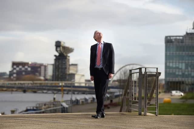 Richard Leonard outside the Glasgow Science Centre where the result was revealed. Picture: John Devlin