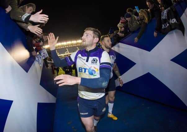 Finn Russell leaves the pitch after the clash with the All Blacks on Saturday. It will be a blow to the SRU if he heads overseas and outwith its player management structure heading towards the 2019 World Cup in Japan. Picture: SNS/SRU/Bill Murray
