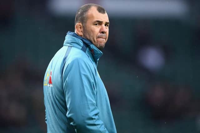 Michael Cheika, head coach of Australia, faces a World Rugby probe into his behaviour during the Wallabies' 30-6 loss to England. Picture: Getty Images