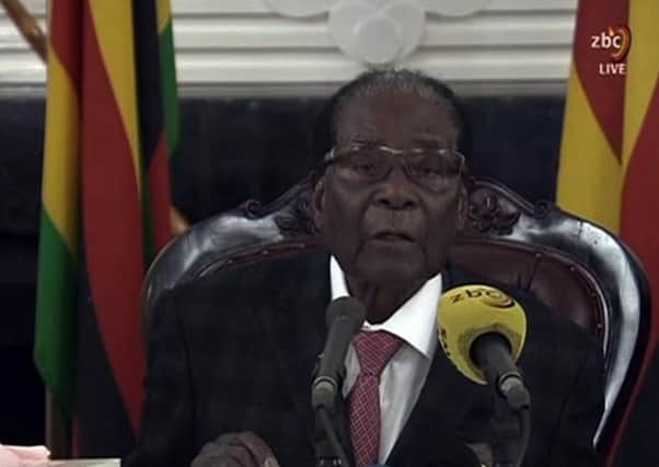 Zimbabwe's President Robert Mugabe delivering a speech in Harare. Picture: AFP/Getty Images