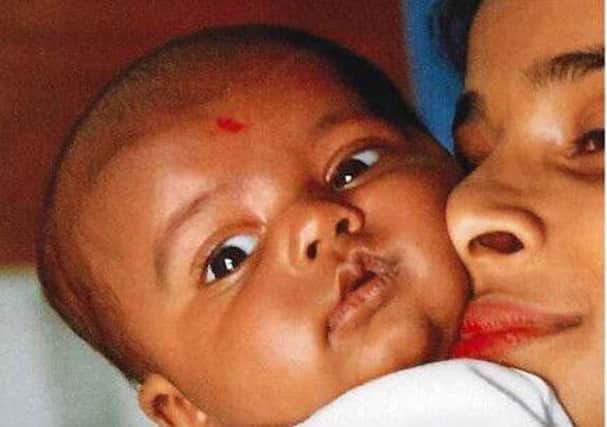 Sureshini Sanders with her baby nephew Danny, who died aged 23.