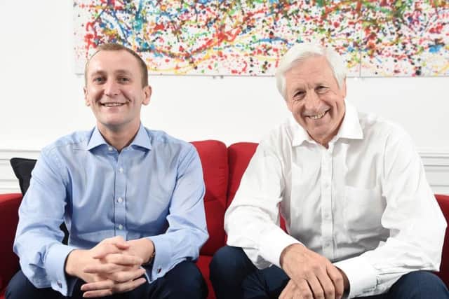 SIS chief executive Alastair Davis (left) and chairman Nick Kuenssberg. Picture: Contributed
