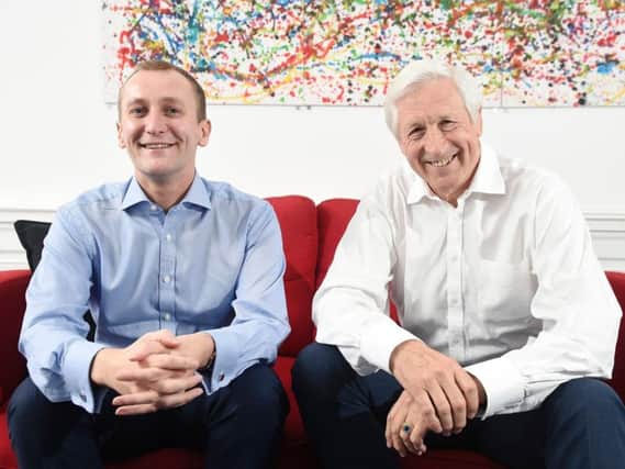 SIS chief executive Alastair Davis (left) and chairman Nick Kuenssberg. Picture: Contributed