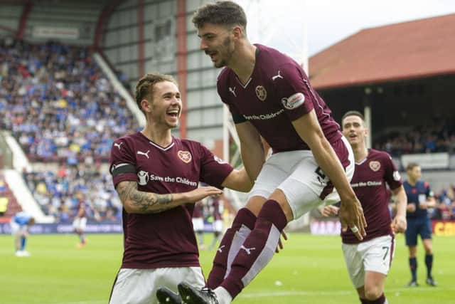 The player was known for his unusual celebrations at Tynecastle. Picture: Ian Rutherford