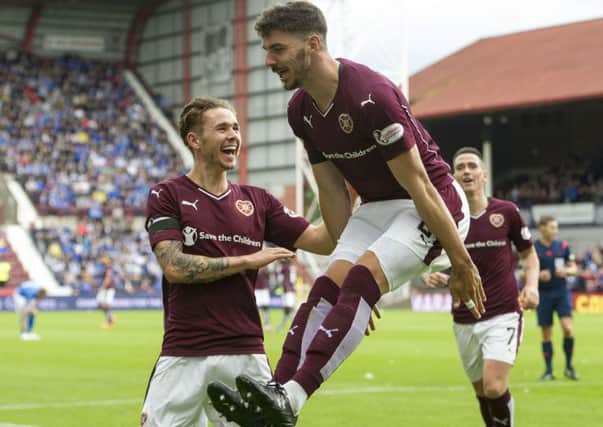 The player was known for his unusual celebrations at Tynecastle. Picture: Ian Rutherford