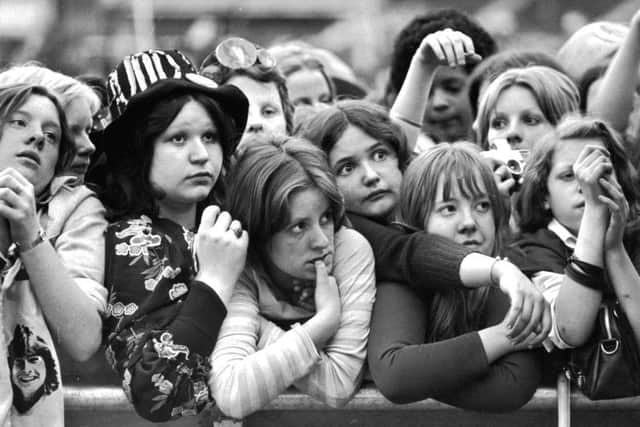 Teenage girls at David Cassidy's Shawfield Stadium concert in May 1974. Picture: TSPL