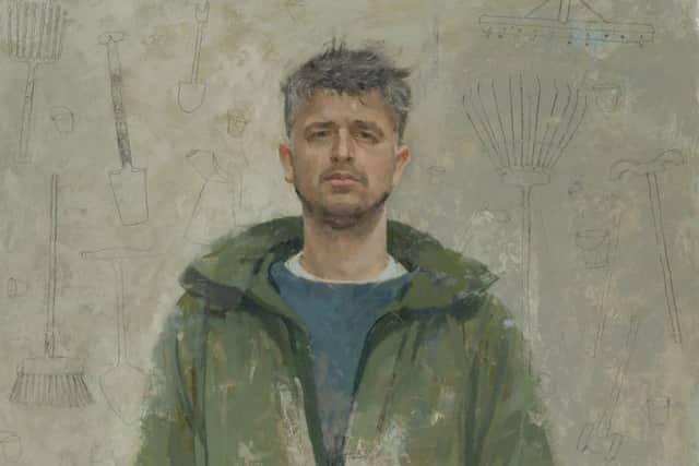 Jonah of Kittyfield Farm by Helen Wilson, part of the Scottish Portrait Award 2017 show at the Scottish Arts Club, Edinburgh
