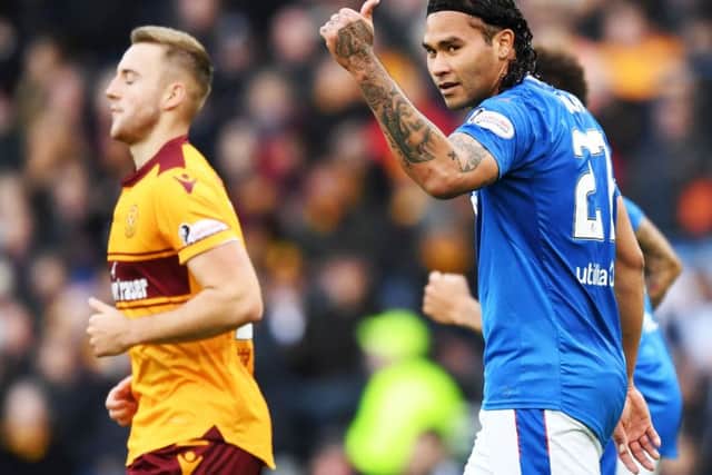 Carlos Pena pictured during Rangers' Betfred Cup semi final defeat to Motherwell. Picture: SNS Group