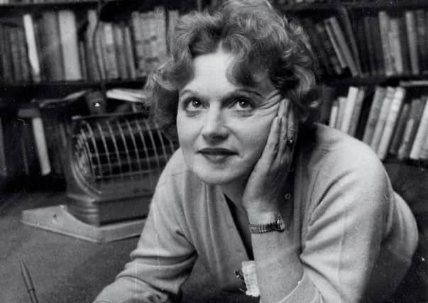 Novelist Muriel Spark, born in Edinburgh in 1918, at work. Photograph: National Library of Scotland