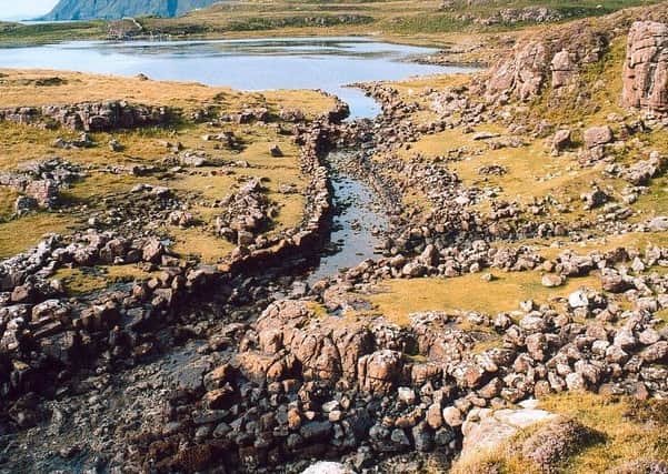 The stone-clad Viking canal at Rubha an DÃ¹nain. PIC: Creative Commons/A'chachaileith