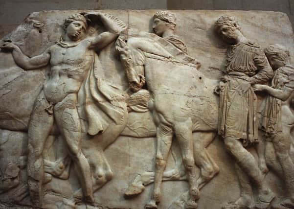 A frieze which forms part of the Elgin Marbles, taken from the Parthenon in Athens by the Earl of Elgin. Photograph: Graham Barclay, BWP Media/Getty Images