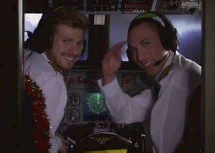 Stuart Armstrong and Scott Brown appearing in the advert. Picture: Celtic Twitter