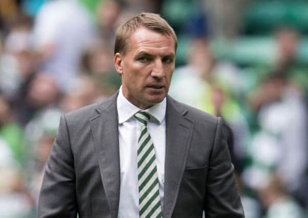Brendan Rodgers will match Jock Stein's feat of winning four consecutive domestic trophies if Celtic beat Motherwell in the Betfred Cup final. Picture: Craig Foy/SNS