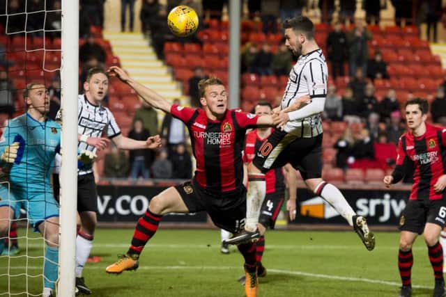 Nicky Clark rescues a late point for Dunfermline at home to Dumbarton. Picture: SNS/Ross Parker