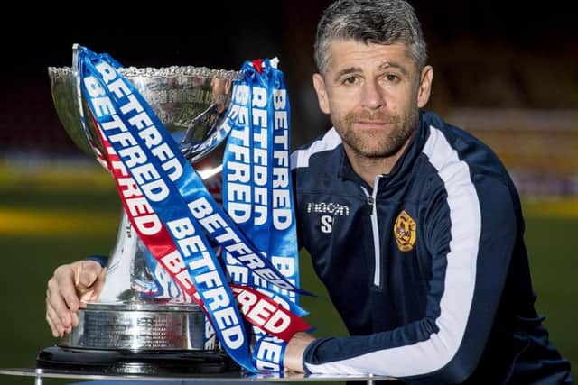 Motherwell manager Stephen Robinson is happy for his players to wear tracksuits to Hampden. Picture: Alan Harvey/SNS