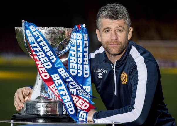 Motherwell manager Stephen Robinson is happy for his players to wear tracksuits to Hampden. Picture: Alan Harvey/SNS
