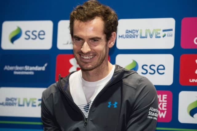 Andy Murray poked fun at the US President on Twitter. Picture: John Devlin