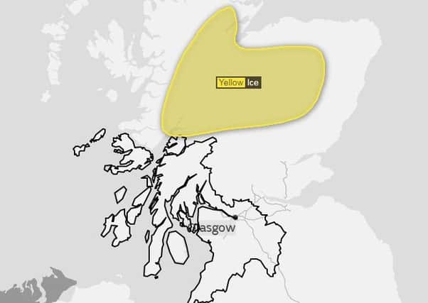 One of the weather warnings issued for Scotland. Picture: Met Office