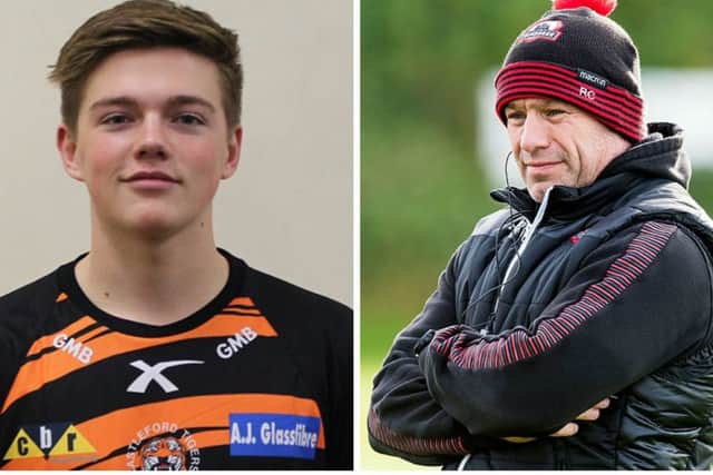 Callum McLelland, left, has joined Edinburgh Rugby, with Richard Cockerill describing him as a 'young and gifted stand-off'. Pictures: Castleford Tigers/SNS Group