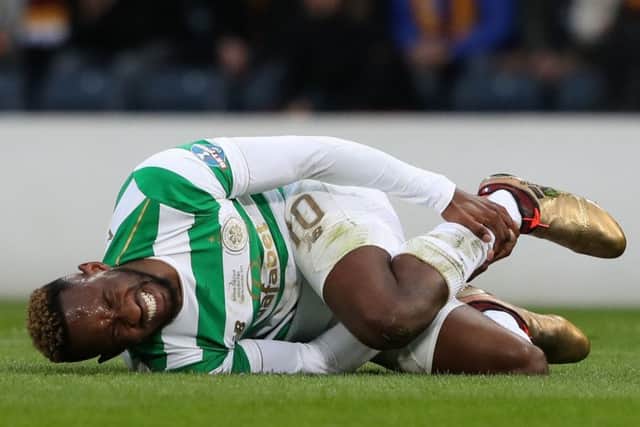 Dembele is feeling the effects of a challenge from Cedric Kipre and could miss the visit of Anderlecht. Picture: PA