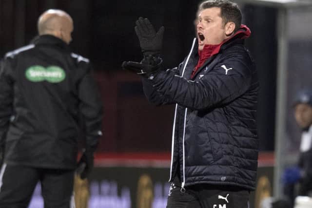 Graeme Murty  feels the strain during Rangers 2-1 defeat by Dundee at Dens Park. Picture: SNS.