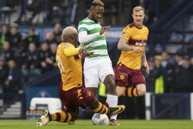 Cedric Kipres challenge on Moussa Dembele could have been a career wrecker, says Celtic coach Chris Davies. Picture: Craig Foy/SNS