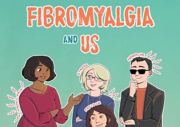 The front cover from Fibromyalgia and Us, the first in a series of comics explaining common but poorly understood health conditions, Photo: PA