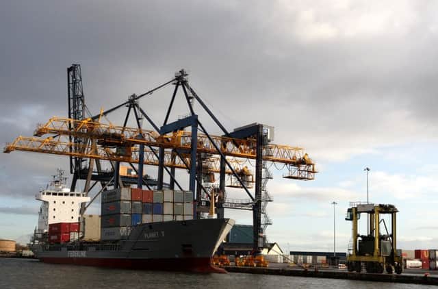 The port of Grangemouth, Scotland's busiest commercial port, where much of Scottish exports depart for the continent. Picture: PA