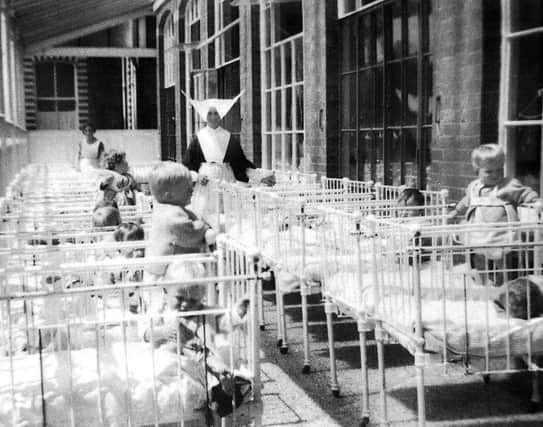 Some of the babies in the care of the nuns at Smyllum Park in Lanark