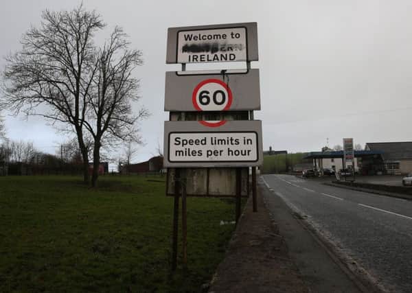 A vandalised 'Welcome to Northern Ireland' sign at the border between Northern Ireland and the Republic of Ireland in Middletown, Co. Armagh. (Picture: Brian Lawless/PA Wire)