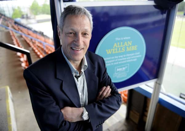 Allan Wells on a visit to Meadowbank to unveil a plaque. Picture: Esme Allen