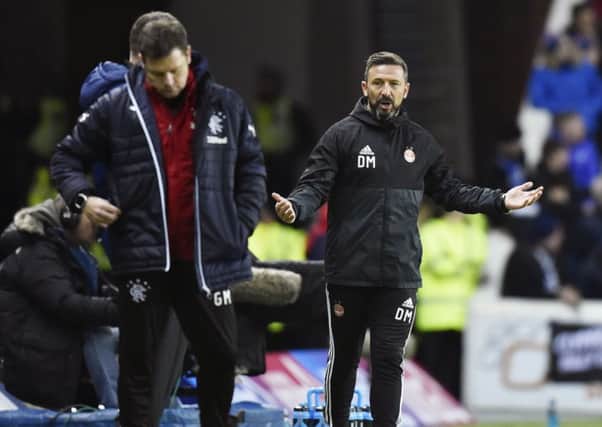 Derek McInnes, right, is wanted by Rangers. Picture: SNS