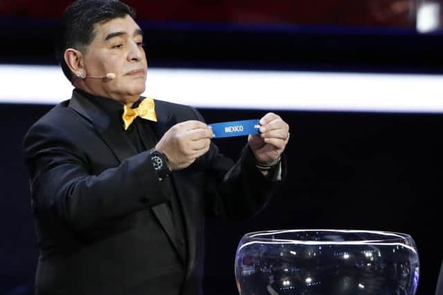 Diego Madardona draws Mexico in Group F. Picture: AP.