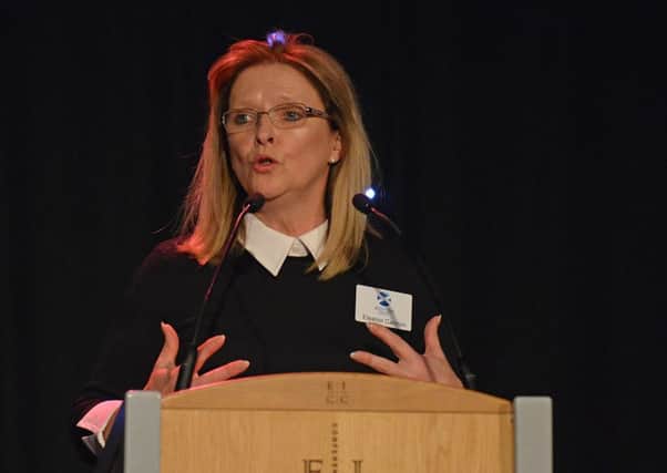 Eleanor Cannon, Chair of Scottish Golf Ltd, at the first Scottish Golf national conference at the EICC. Photograph: Jon Savage