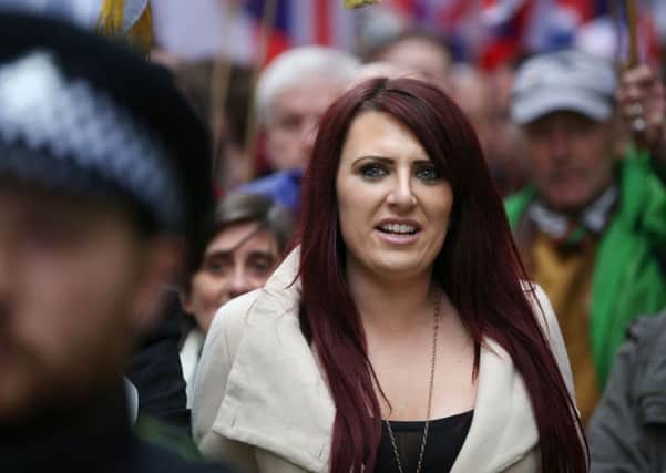 The career of Jayda Fransen, deputy leader of Britain First, was resuscitated by the oxygen of publicity. Picture: 
Daniel Leal-Olivas/Getty