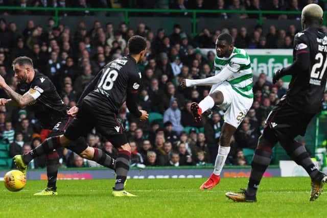 Odsonne Edouard netted a hat-trick in Celtic's thumping win over Motherwell. Picture: SNS/Craig Williamson